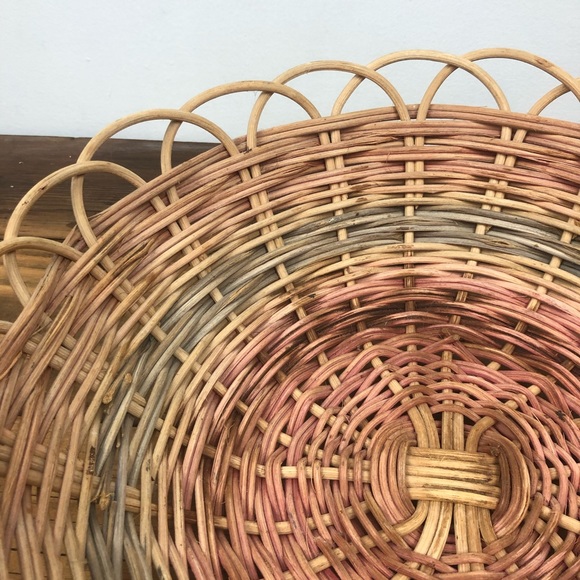 Handmade Hand dyed Boho basket one of a kind Cottagecore - Picture 12 of 15